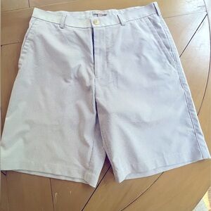 Peter Millar Mens Wicking Crown Sport Striped Shorts Sz 32 Blue with White EUC